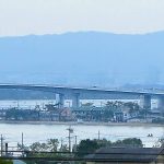 小野道風神社から望む　びわ湖大橋