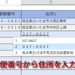 郵便番号から住所を入力する