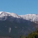 比良山に雪、あけましてです